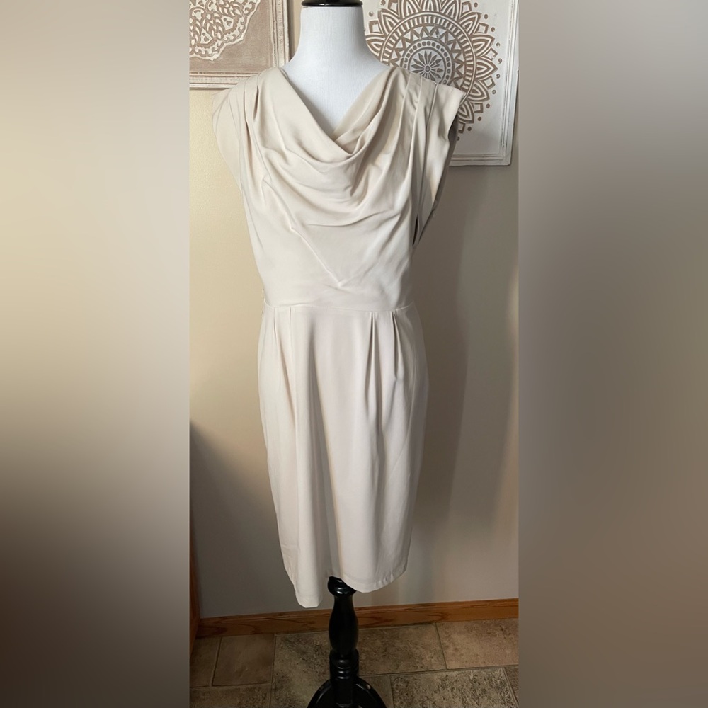 Calvin Klein beige cocktail dress